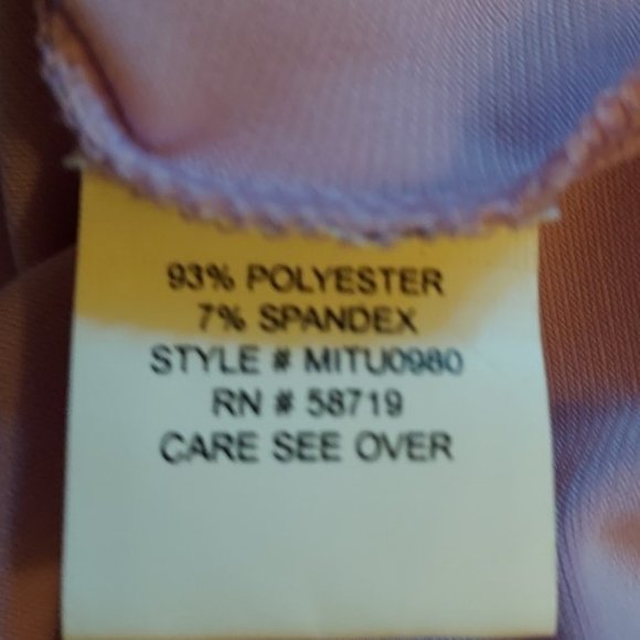 NOTATIONS LIGHT LAVENDER SHORT SLEEVE V-NECK W/ GATHERS FLARED TUNIC SIZE S NWT - Picture 6 of 7